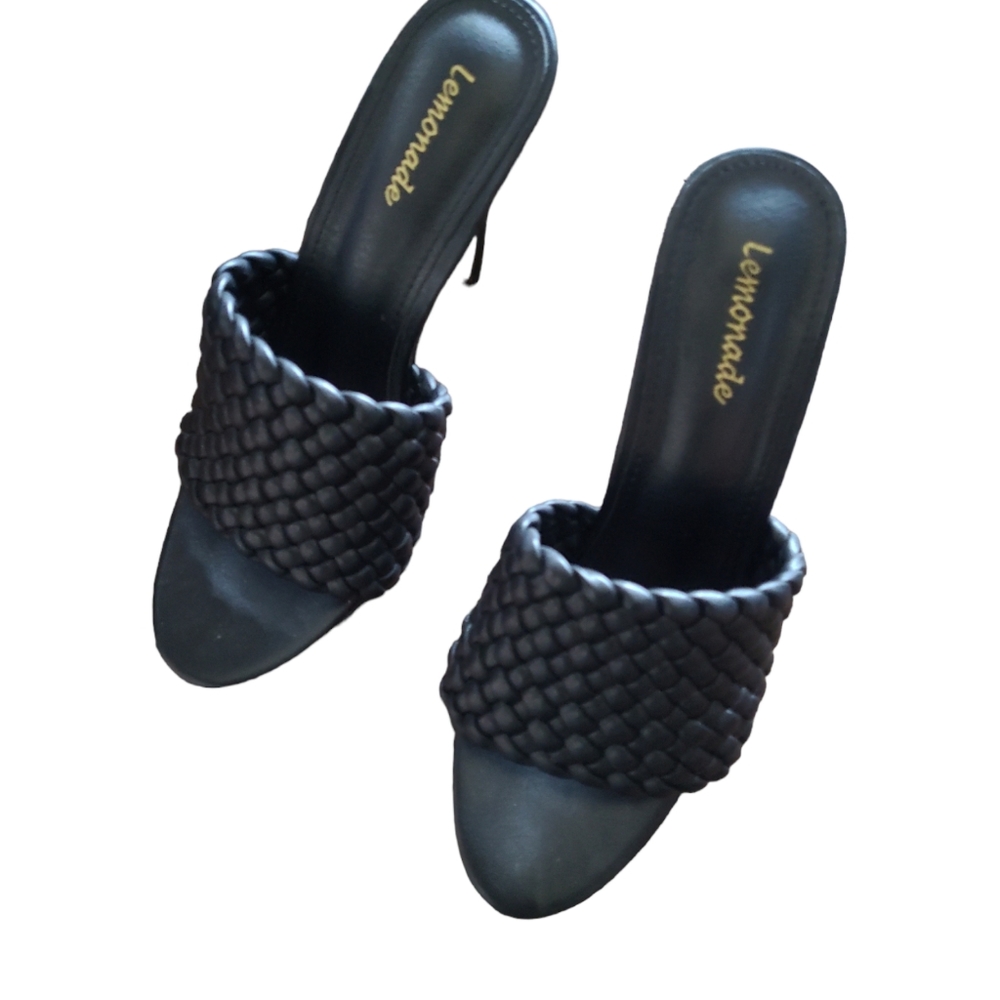 💕Black Lemonade Open Toe Heels/ Sandals💕Size 9